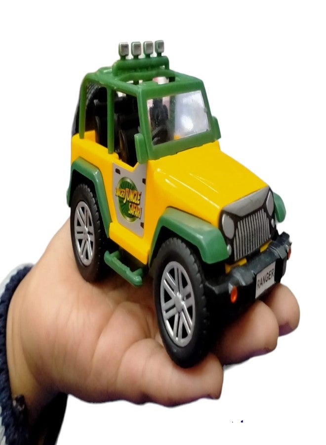 Caught Trendy Realistic Interior Design Pull Back Action Mini Decorative Jeep Model Toy Car for Kids and Best Birthday Return Gift for Boys & Girls. - Image 3